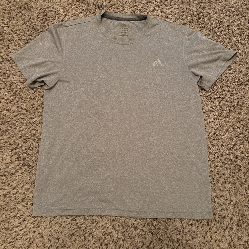 Adidas Men's Heather Gray Short Sleeve Tee